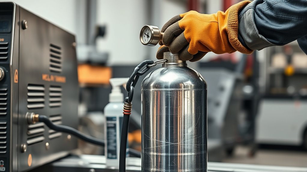 shielding gas leak checks