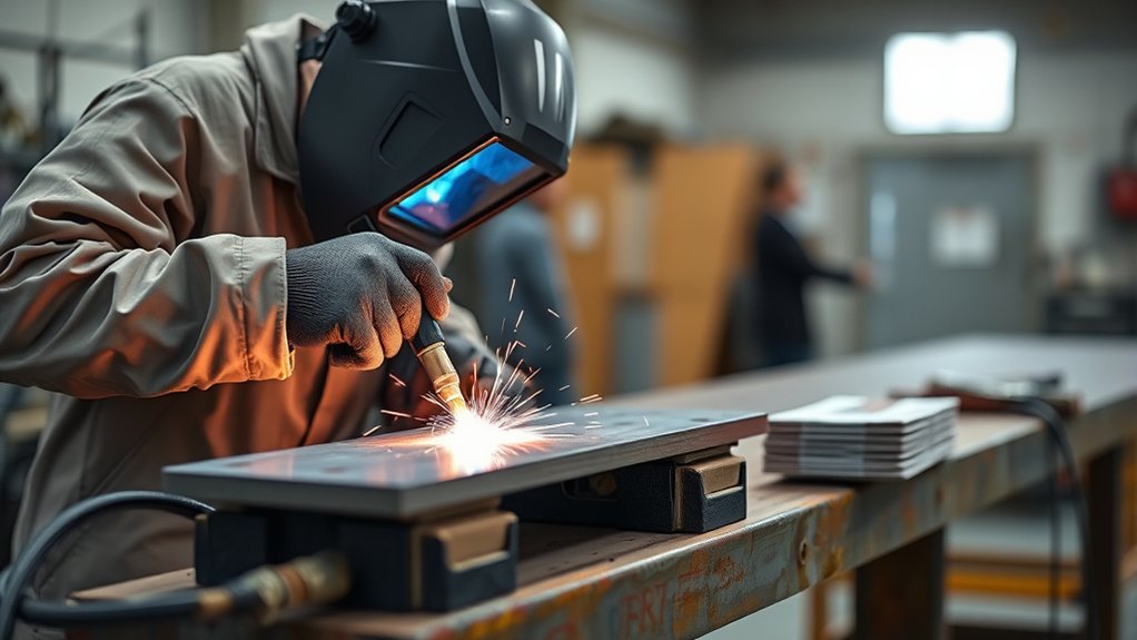start with flat welding