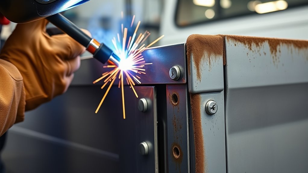 stitch weld for thin panels
