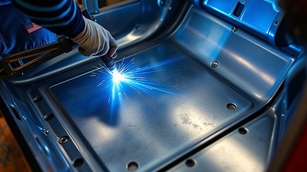 stitch welds prevent distortion