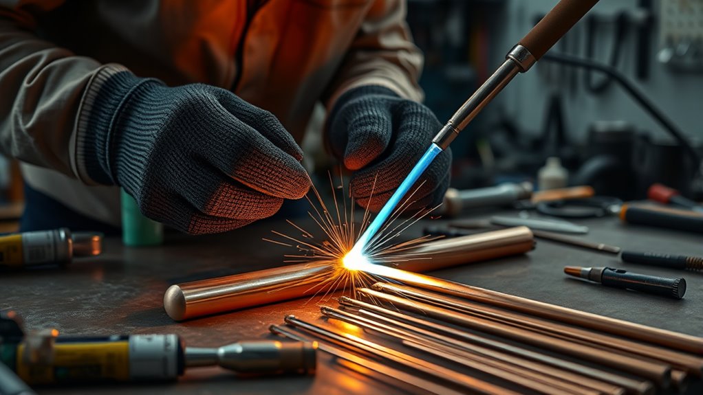 torch brazing copper pipes