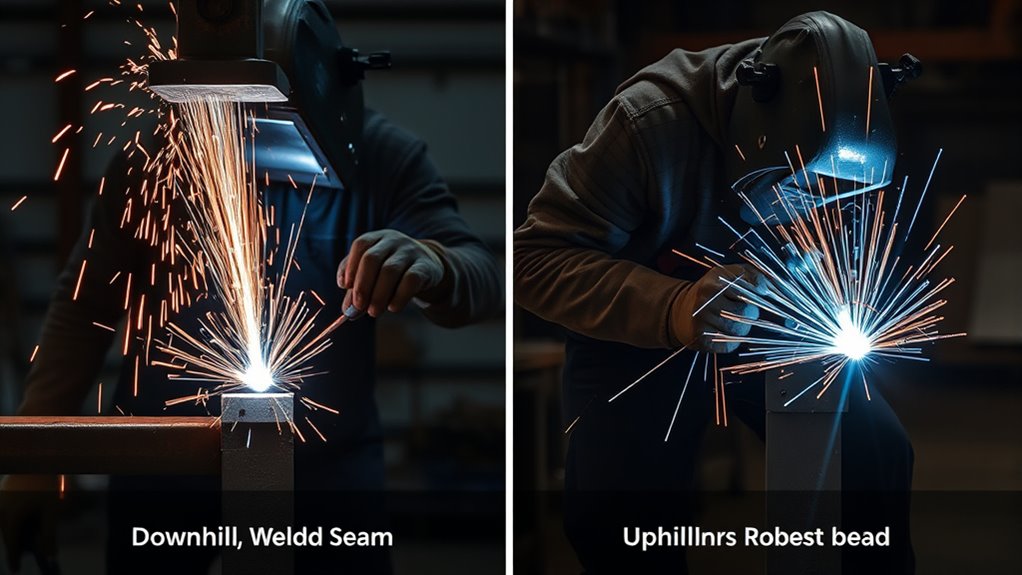 uphill vs downhill welding