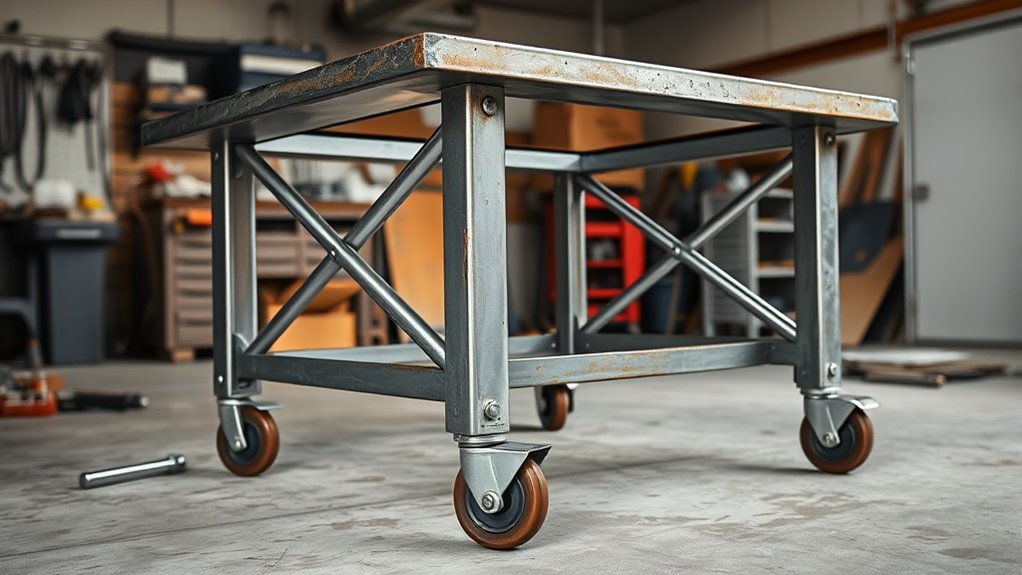 weld legs add casters