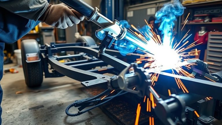 welding car front frame