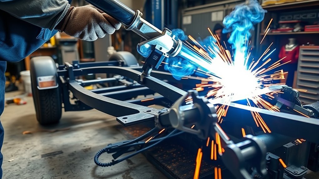 welding car front frame
