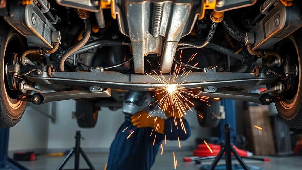 welding car suspension crossmember