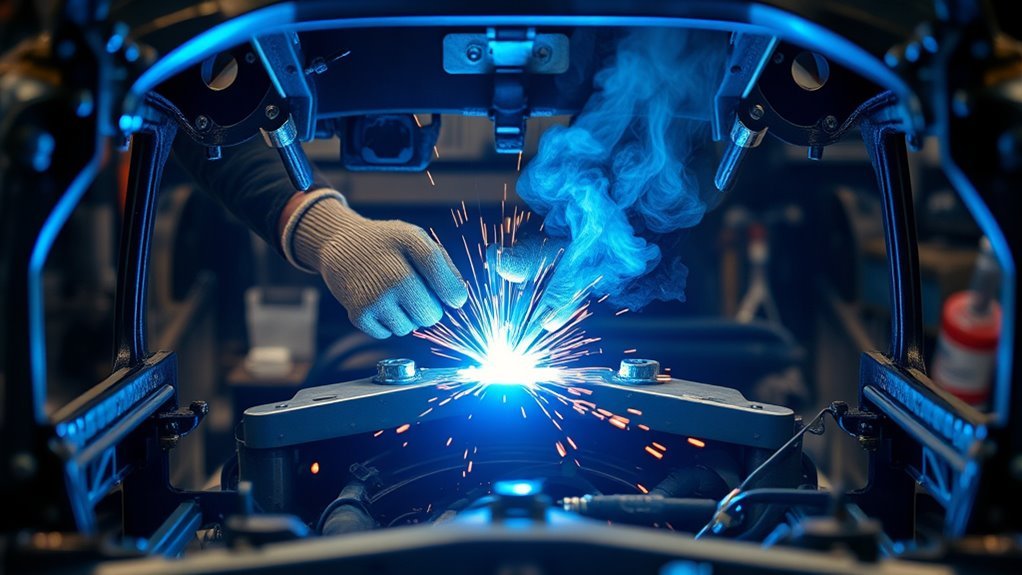 welding engine bay crossmember