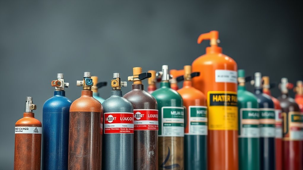 welding gas cylinder capacities