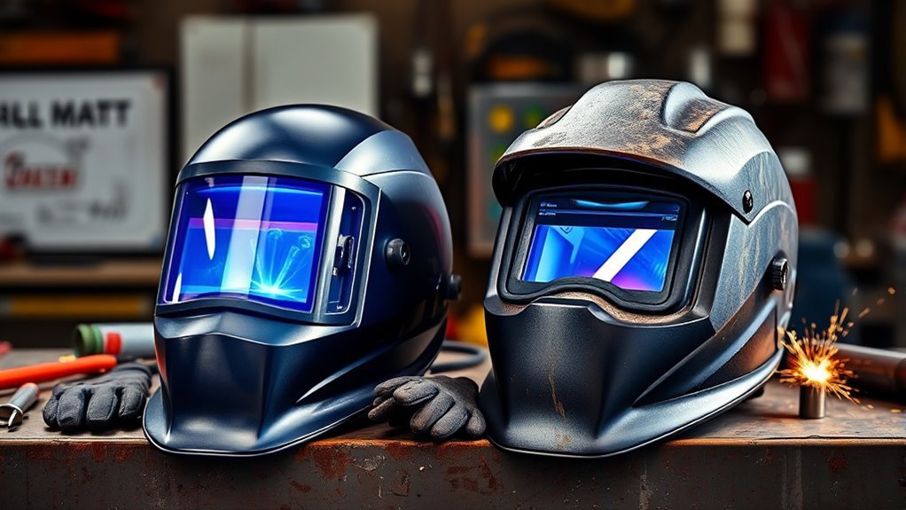 welding helmet shade comparison