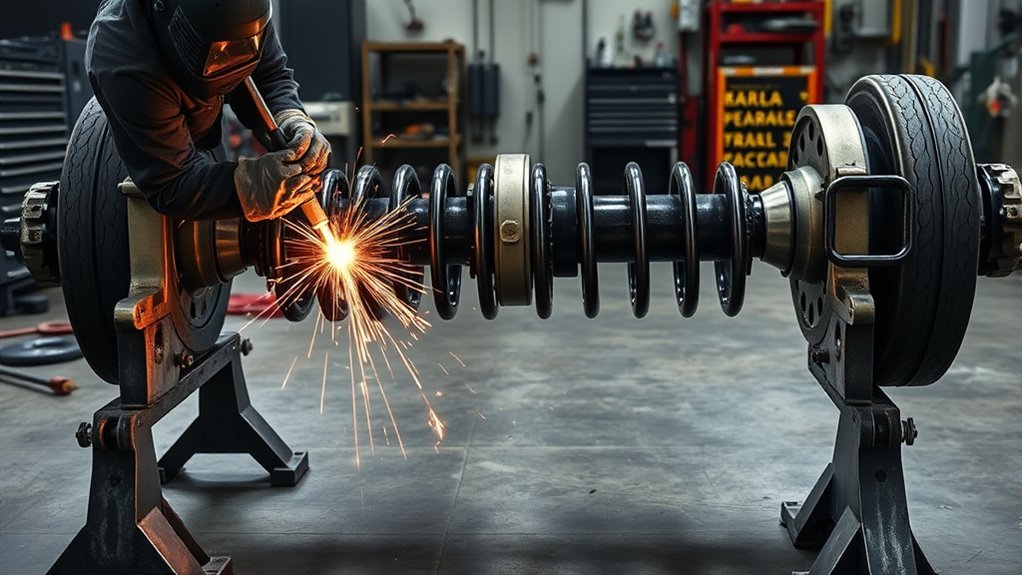 welding leaf spring perches