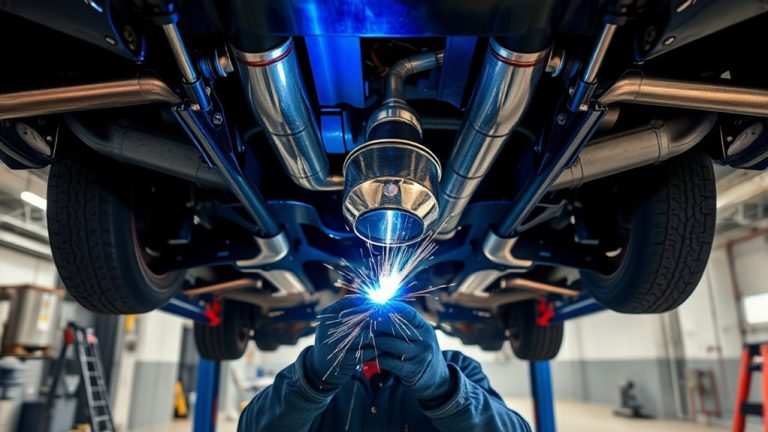 welding muffler to exhaust