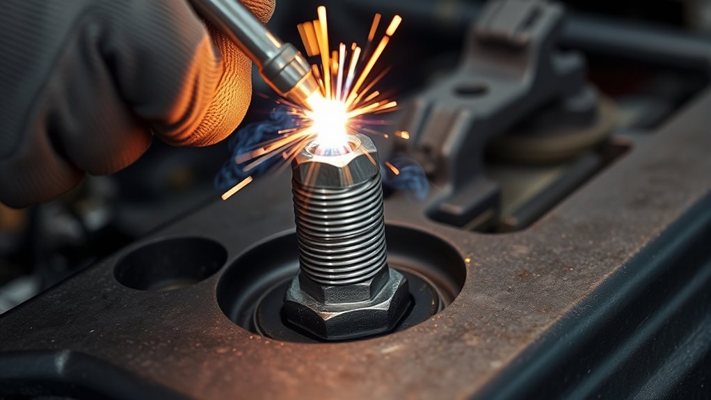 welding nut to stripped bolt