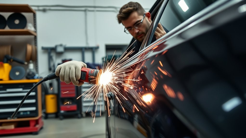 welding preparation and grinding
