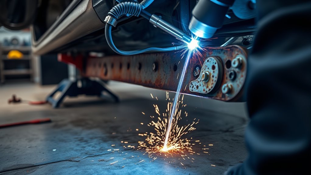 welding rusted car sill plates