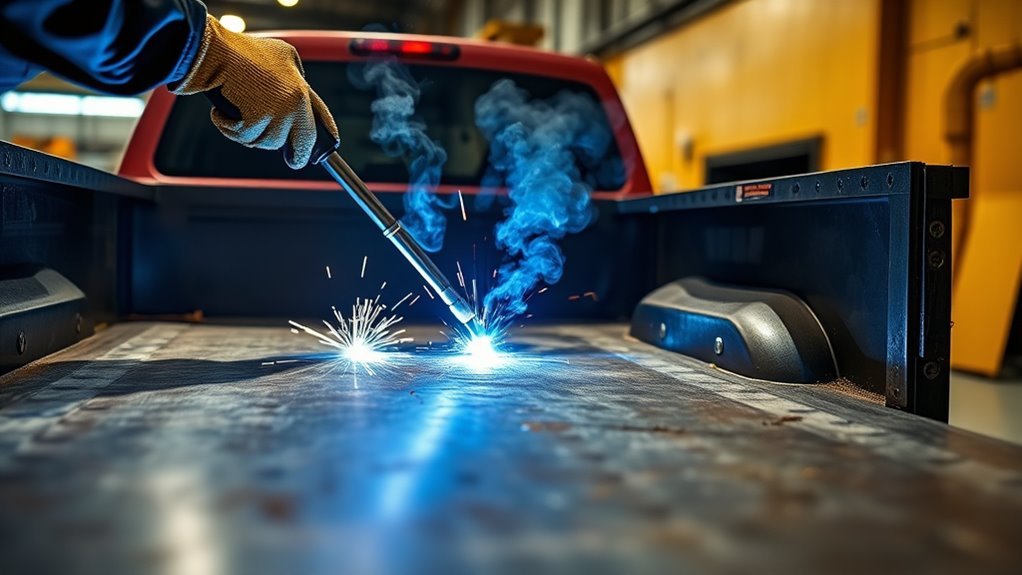 welding truck bed panels